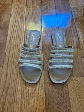 Seychelles Natural Braided Multi-Strap Slide Sandals